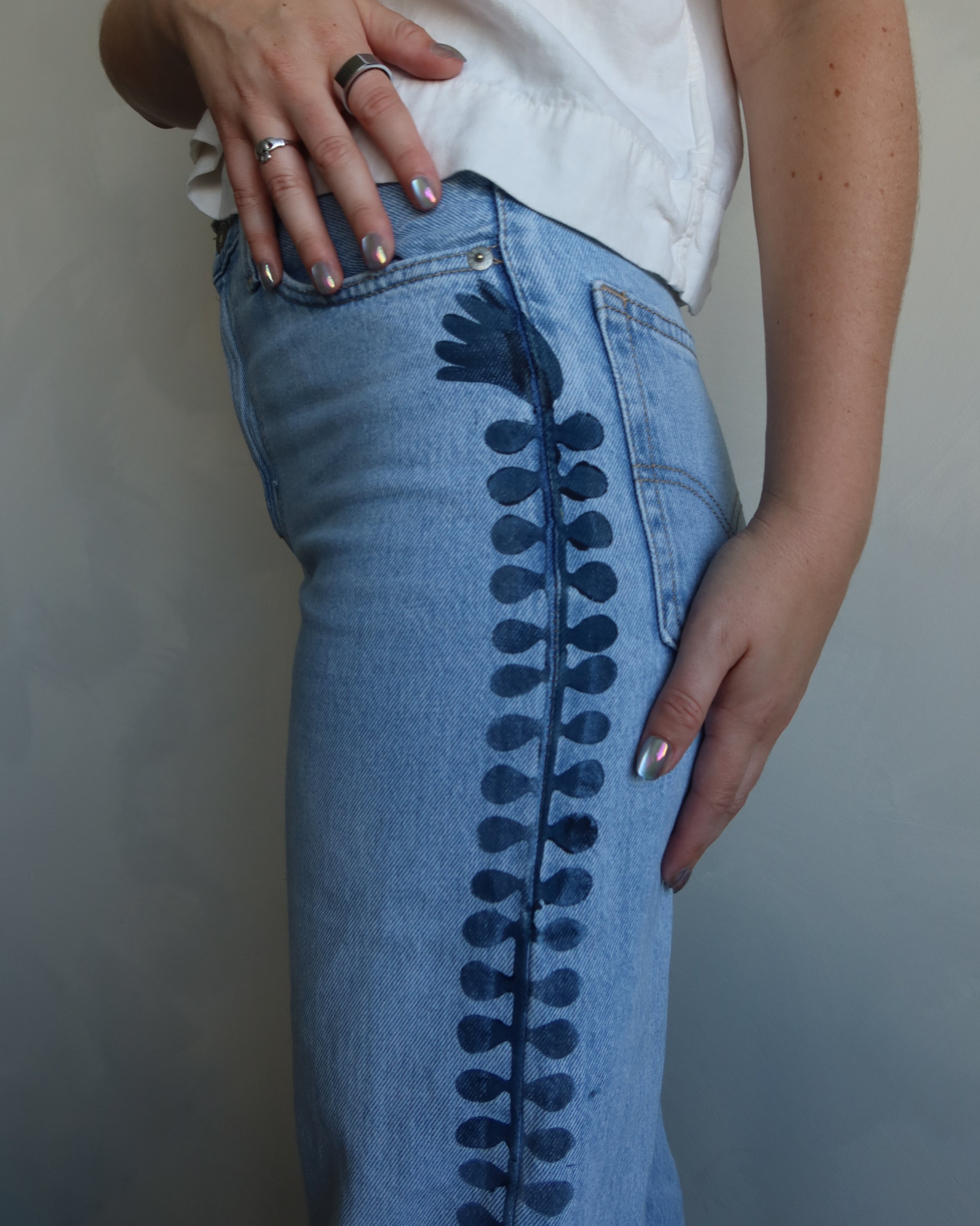 Garden Printed Levi's 501 Jeans (W30 L29) — reMade By Meg